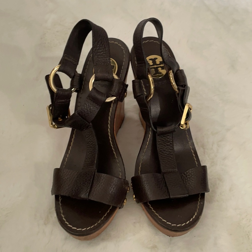 Tory Burch platform shoes in brown